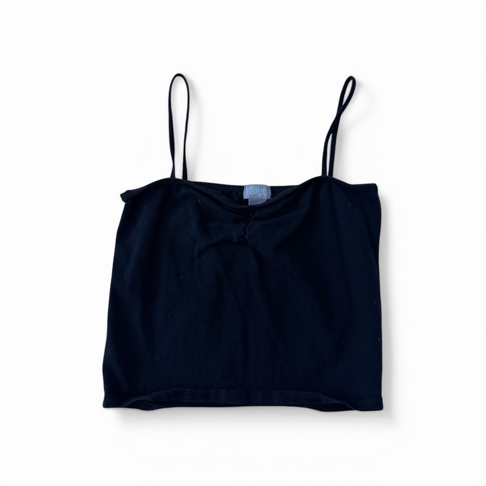 Tilly's Black Spaghetti Strap Crop Cami